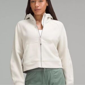 Lululemon Beige Full Zip Oversized Scuba